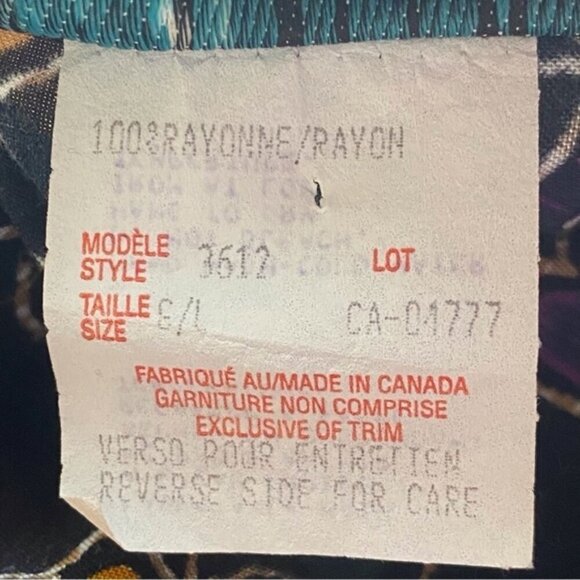 Y2K Jessie Rayon Collared Floral Long Sleeve Blouse Woman Large Dopamine Retro - Picture 9 of 11